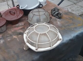 Stara lampa, osvetlenie do garaže dielne 10€/ks Ø 26 a 20cm - 5