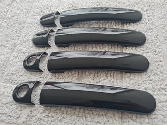 ČIERNE a KARBONOVE kľučky krytky klučiek dveri - 5