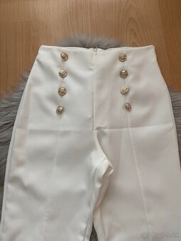 Biele elegantné nohavice - 5