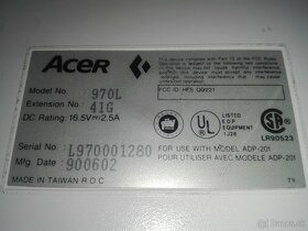 Acer laptop 970L. Rok výroby 1988. Funkčný. - 5