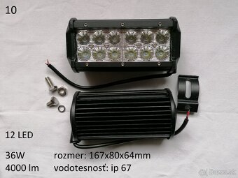 Predám led diodové cúvacie pracovné svetla rampa, combo - 5
