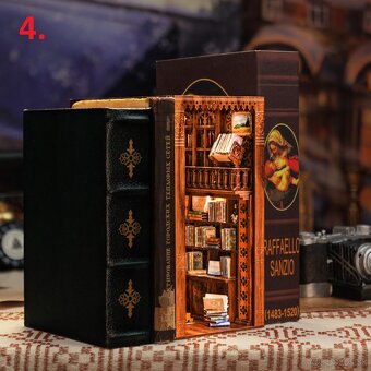 3D knižná dekorácia / dioráma / Book Nook - 5