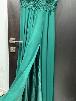 Zelené spoločenské šaty veľkosť M - 5
