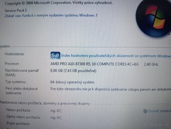 HP elitebook 725 G4 ,AMD A10 quad core , 8gb ram ,Windows 7 - 5