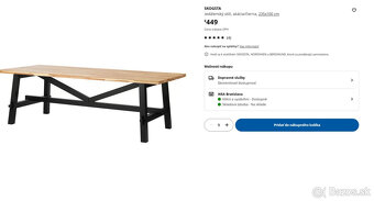 IKEA SKOGSTA - Jedálenský stôl 235x10 (1ks) - 5