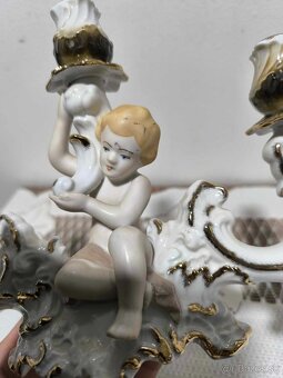Porcelánový svietnik s anjelikom - 5