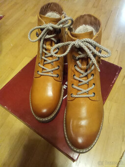 Dámske Zimné Kožené Kotníkové Čižmičky Veľkosť 39 - Nové - 5