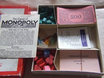 Stará hra MONOPOLY 50 roky. bez hracej dosky - 5