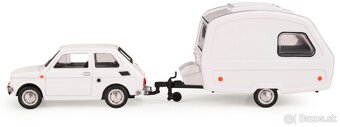 Fiat 126 + Niewiadow N250C 1:43 white - 5