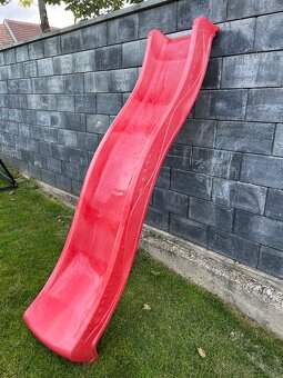 Šmykľavka na záhradný domček / 2,2 m červená - 5