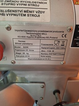 Planetárny mixer 20 l - 5