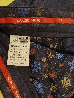 Pánske tmavomodré športovo-elegantné nohavice - 5