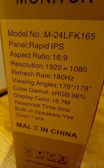 24 180 Hz herný monitor značky luckyfive-utra tenký - 5