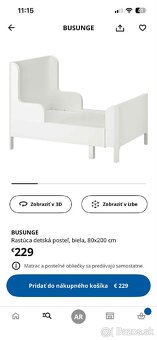 Detská posteľ IKEA s matracom. - 5