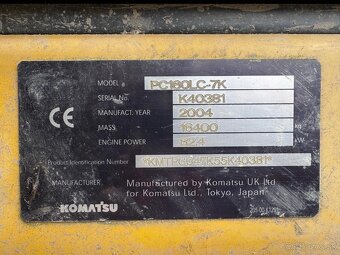 Pásový bagr KOMATSU PC160 LC-7K - 5
