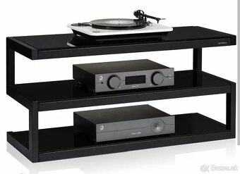 Hi-Fi stolík NorStone – sklo & kov 
 - 5