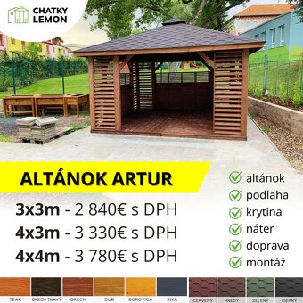 Kvalitný záhradný altánok na komplet od 2480€ - 5