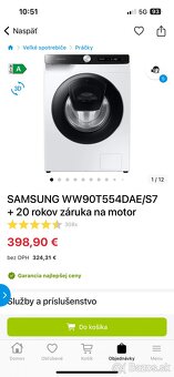 Predám SAMSUNG WW90T554DAE/S7 NOVÁ - 5