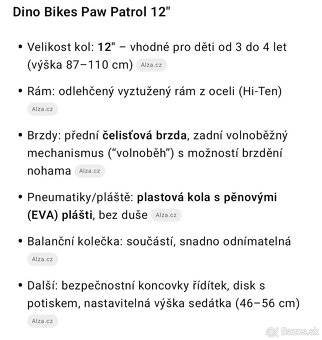Bicykel Lapkova patrola 12" - 5
