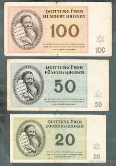 taré bankovky KOMPLET SESTAVA židovského ghetta TEREZÍN - 5