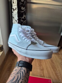 Vans SK8-HI TAPERED - Vysoké tenisky - canal blue 42.5 - 5