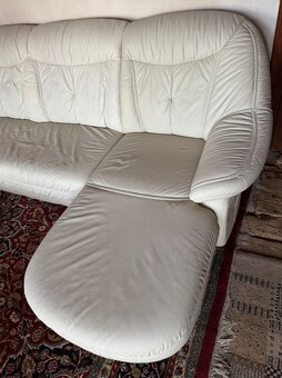 Světlá kožená sedačka do Účka, 4979 - 5