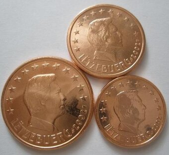 1,2,5 eurocenty ,euromince, euro, € centy - UNC. - 5