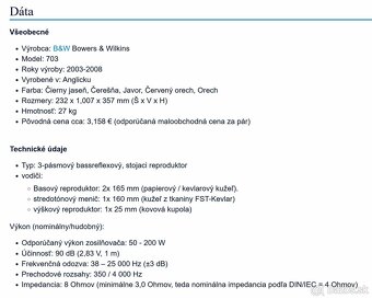 Bowers & Wilkins 703 - 5
