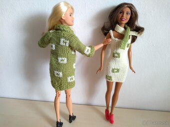 Čivava na roláku pre bábiky barbie šaty sukne oblečenie - 5