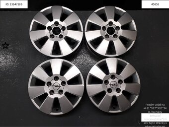 Opel originál alu disky 6J R15 5x110 ET43 1256 - 5