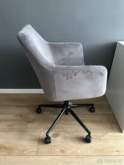 Stolička - kreslo sivé, nastaviteľná výška - 5