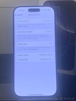 Predám Apple iPhone 16 PRO 256GB Black Stav Nového Telefónu - 5