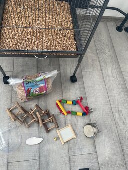 Korela chcocholata ručne dokrmene klietka a doplnky - 5