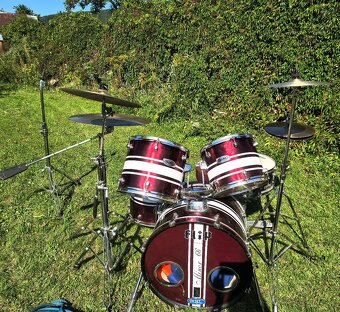 Kompletná bicia súprava Mapex červenéj farby+ príslušenstvo - 5