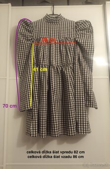 Karovane saty s puf rukavmi - 5