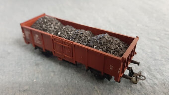 Vláčiky - model otvoreného vozňa Vte/Es s uhlím - 5