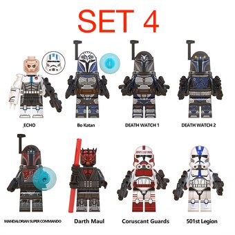 Rôzne figúrky Star Wars 5 (8ks) - typ lego - nové - 5