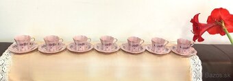 Růžový porcelán - čajová souprava - 5