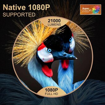 Full HD 1080P projektor + 130-palcové anti-svetelné plátno z - 5