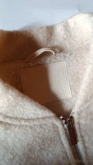 Bomber biela huňatá bunda - 5