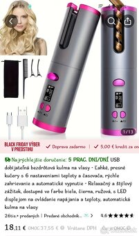 Bezdrôtová kulma na vlasy - 5