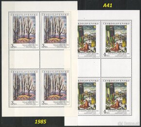 Poštové známky, filatelia: ČSSR 1945-92, aršíky - Umenie - 5