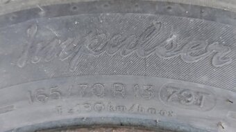 Pneumatiky letné 165/70 R13 s diskami - 5