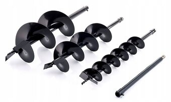 Motorový pôdny zemný vrták jamkovač + vrtáky + olej - 5