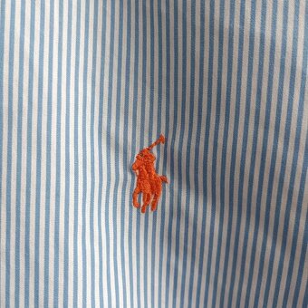 POLO Ralph Lauren modrá pruhovaná košeľa s dlhým rukávom XXL - 5