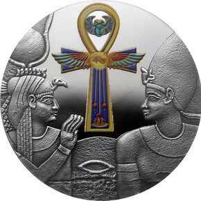 Strieborná kolorovaná minca Egyptský Anch 1 Oz 2020 Proof - 5