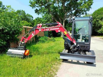 minibager Yanmar SV26 rýpadlo + mulčovač CANGINI mulcher - 5