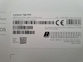 Predám Lenovo Tab M11 8gb/128gb LTE - 5