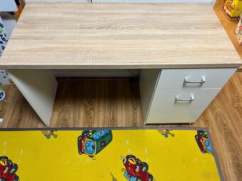 PC stôl 1D1S, biela/dub sonoma, TOPTY TYP 09 - 5