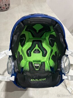 ✅ HOKEJOVÁ PROFI PRILBA - BAUER HYPERLITE = M - L - BLUE ✅ - 5